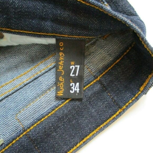 NUDIE Jeans Tight Long John Organic Twill Rinsed Adult Size 27 x 34 Men's Denim - Picture 4 of 8